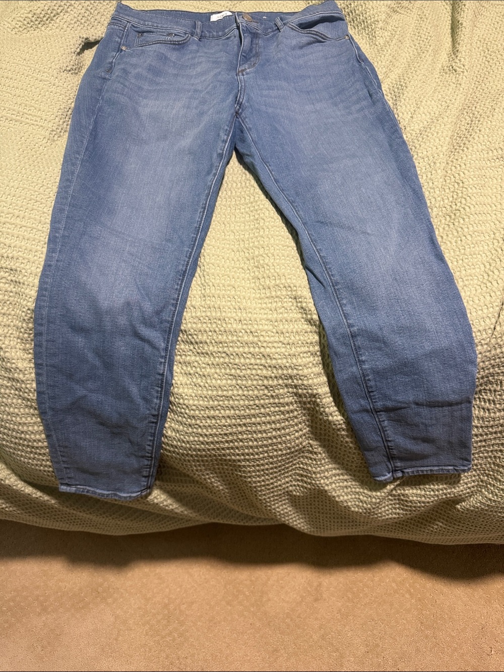 Loft light wash skinny ankle jeans